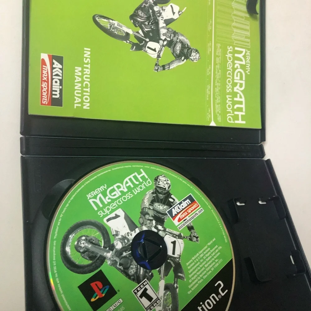 Jeremy McGrath: Supercross World Video Game- (PS2, 2001) *CIB‎